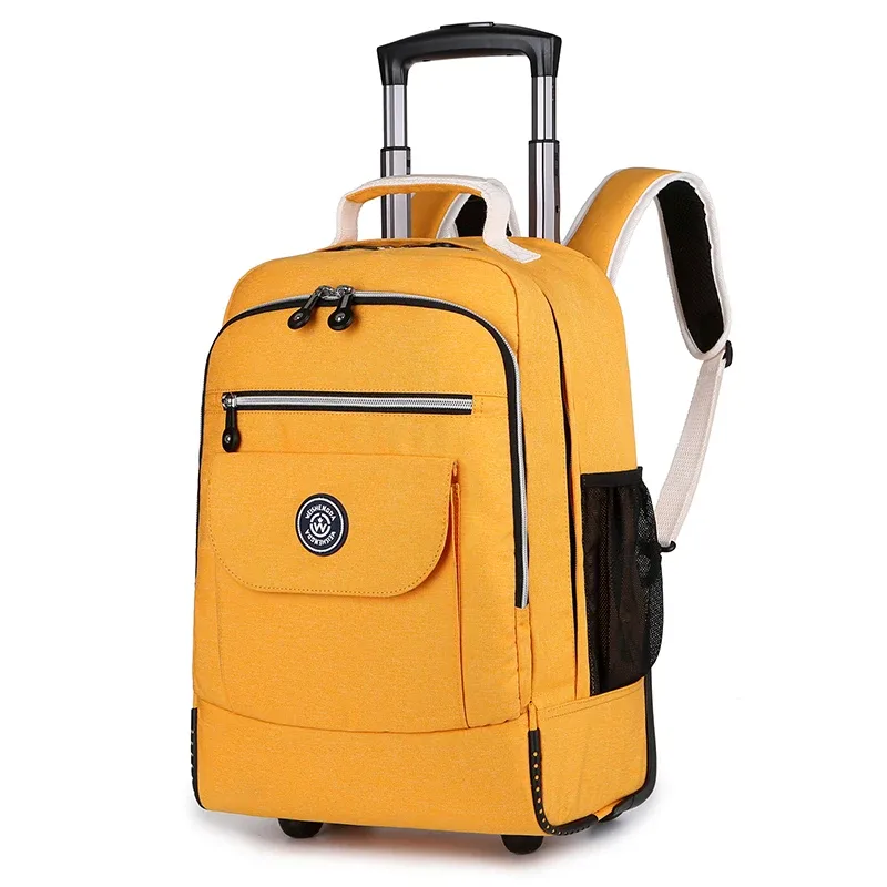 sac à dos roulant pour ordinateur portable, avec roulettes, résistant à l'eau, approuvé au vol, sac à roulettes