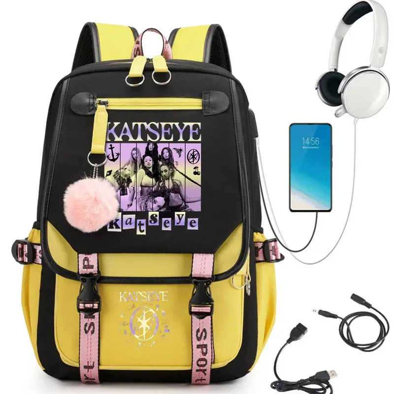 kayseye – sac à dos imprimé chao pour étudiants, sac d'école en toile de grande capacité, sac à dos de voyage de haute qualité pour garçons et filles