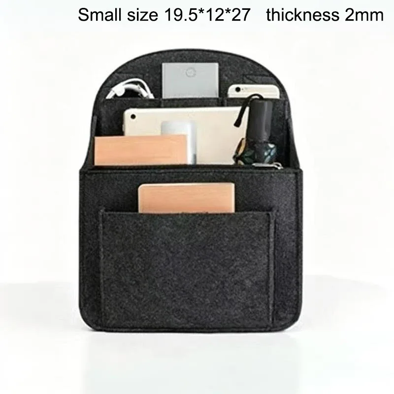 organisateur de sac à dos en feutre, insert multi-compartiments, doublure de sac, grande capacité, séparateur léger pour le voyage, l'école et le rangement
