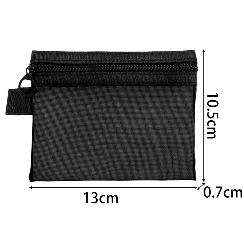 sacs cosmétiques en maille transparente, petits et grands, noirs, trousse de maquillage portable, organiseur de voyage, pochette de rangement pour rouge à lèvres, 1/3 pièces