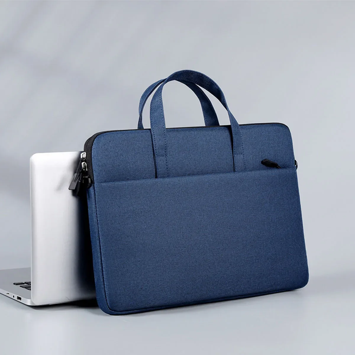 sac pour ordinateur portable léger et antichoc, imperméable, multi-poches, à porter à la main ou en bandoulière, avec sangle détachable, idéal pour le travail