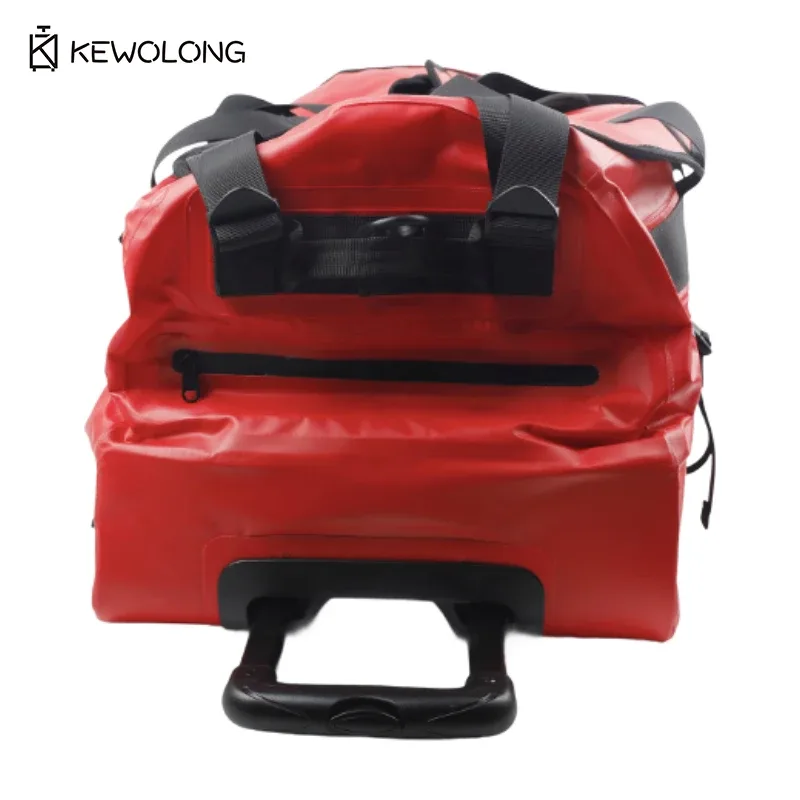 grand sac polochon roulant imperméable en pvc 90l pour voyage, camping, sac de bagage de remorquage de sauvetage en plein air et d'urgence