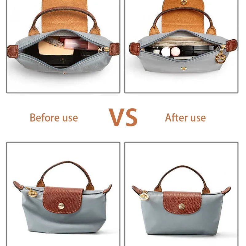 organisateur de sac pour sac à main longchamp, insert intérieur en nylon pour mini pochette, accessoires de rangement et de maintien de l'ordre