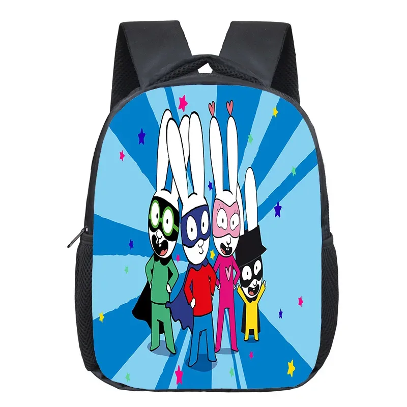 sac à dos scolaire simon super rabbit pour garçons et filles, motif dessin animé amusant, sac à dos enfant, sac à dos anime, sac à dos imprimé 3d, mochila