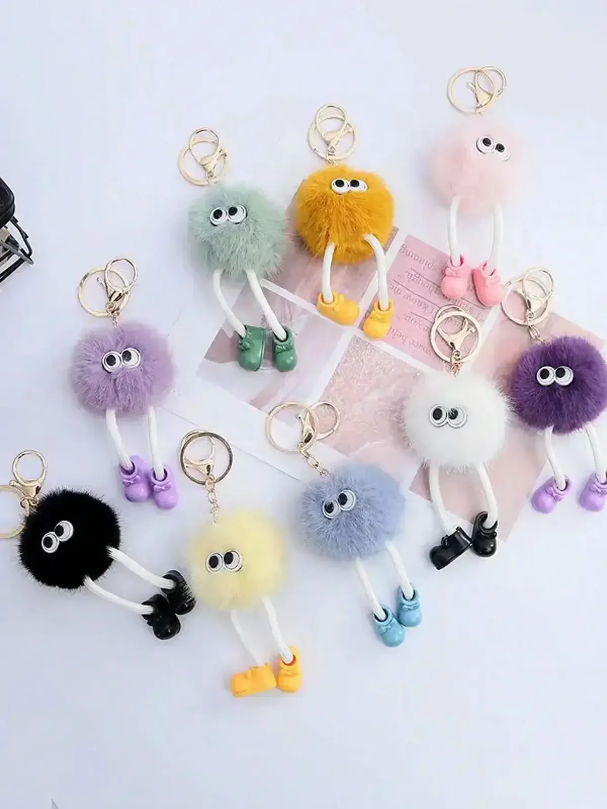 porte-clés en peluche mignon pour femmes, sacs à dos, sac kawaii moelleux, pendentif à breloque, coquette y2k, cadeau pour femmes et filles, accessoires de sac