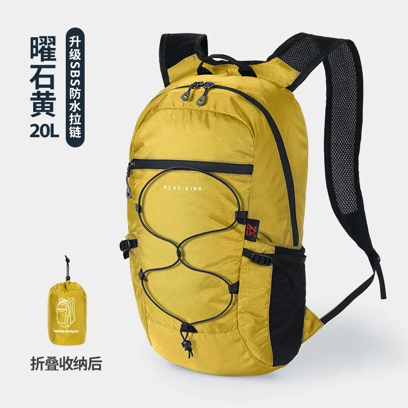 sac à dos pliant portable ultra-léger pour femmes, sac à dos de randonnée en plein air imperméable de grande capacité pour hommes