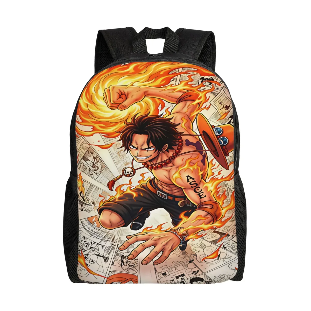 sac à dos one piece chopper pour femmes et hommes, sacs à dos de camping en polyester, sacs d'école imprimés streetwear, sac à dos