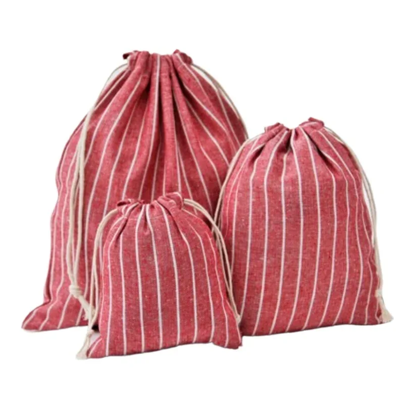 sacs en coton à cordon pour mariage, noël, cadeaux, emballage diy, petites pochettes à cordon, étuis de rangement anti-poussière pour la maison