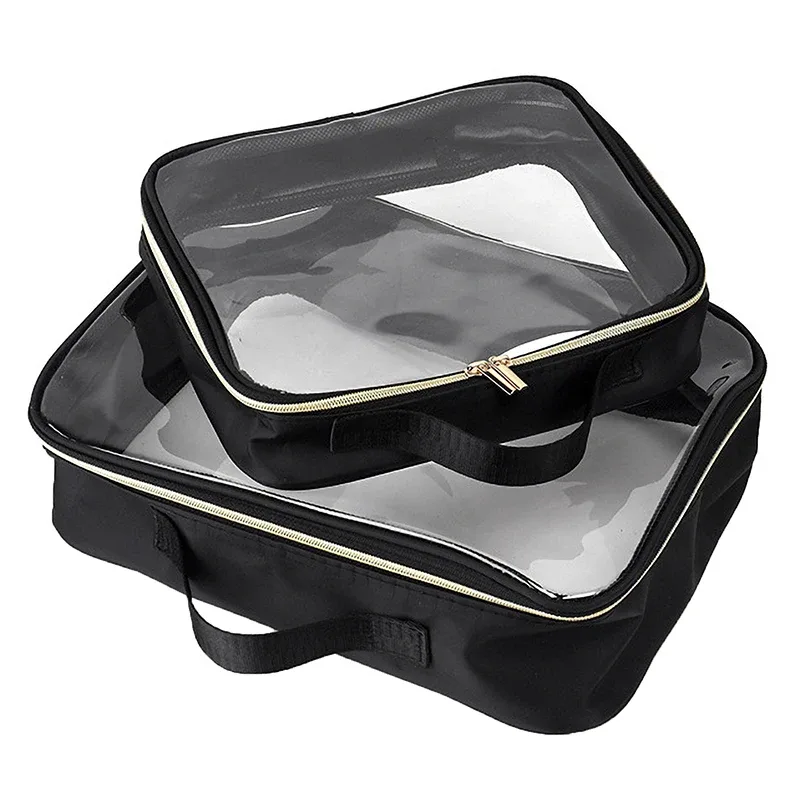 Sac de lavage de voyage Portable pour femmes, pochette de rangement transparente et étanche pour maquillage, organisateur de cosmétiques de grande capacité, étui de beauté pour femmes