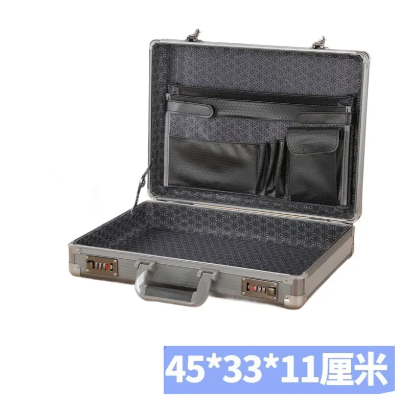 mallette rigide d'affaires avec serrure-boîte de sécurité de bureau coffre-fort pour documents pour fichiers, certificats, espèces, valise portable