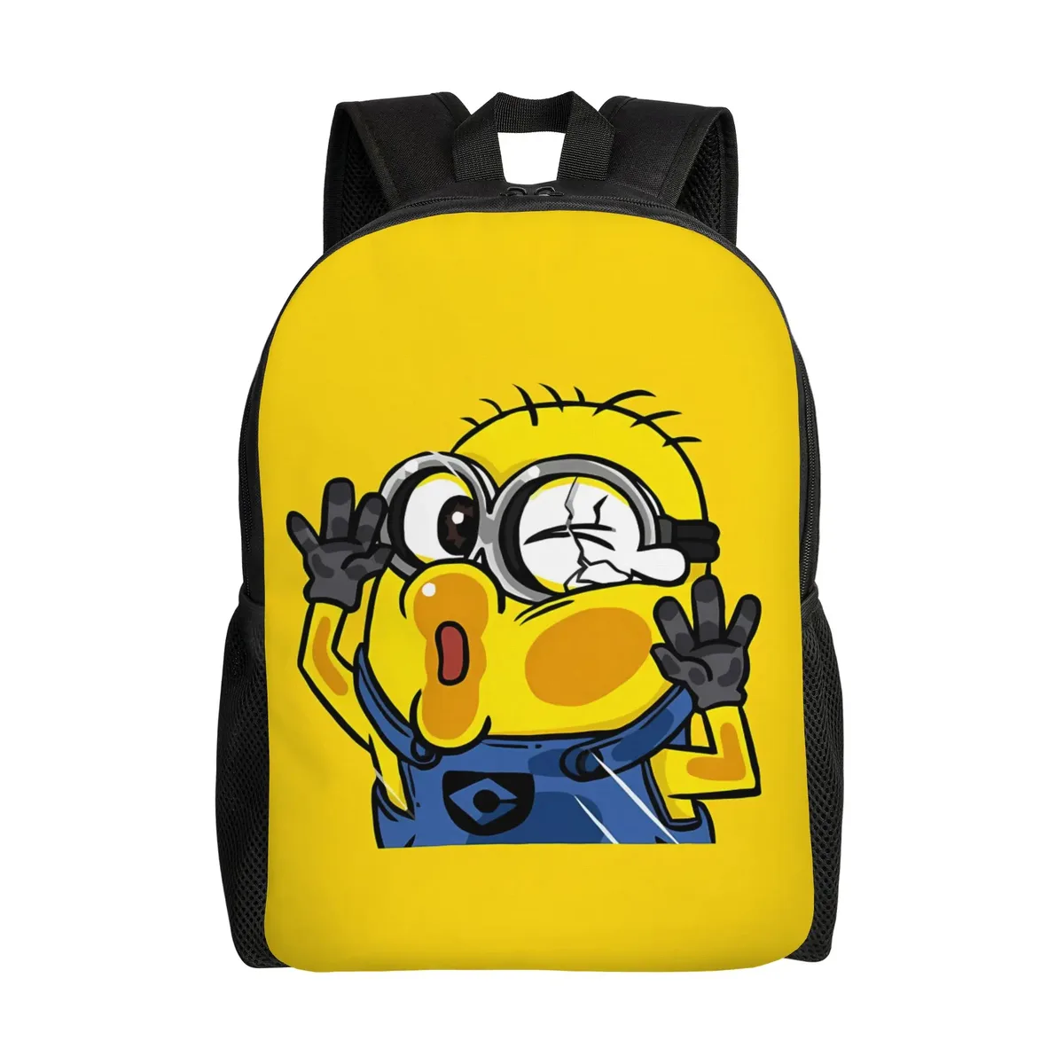 sac à dos m-minions de dessin animé, sacs à dos mignons pour filles, sacs de trekking de grande taille pour lycée, sac à dos design