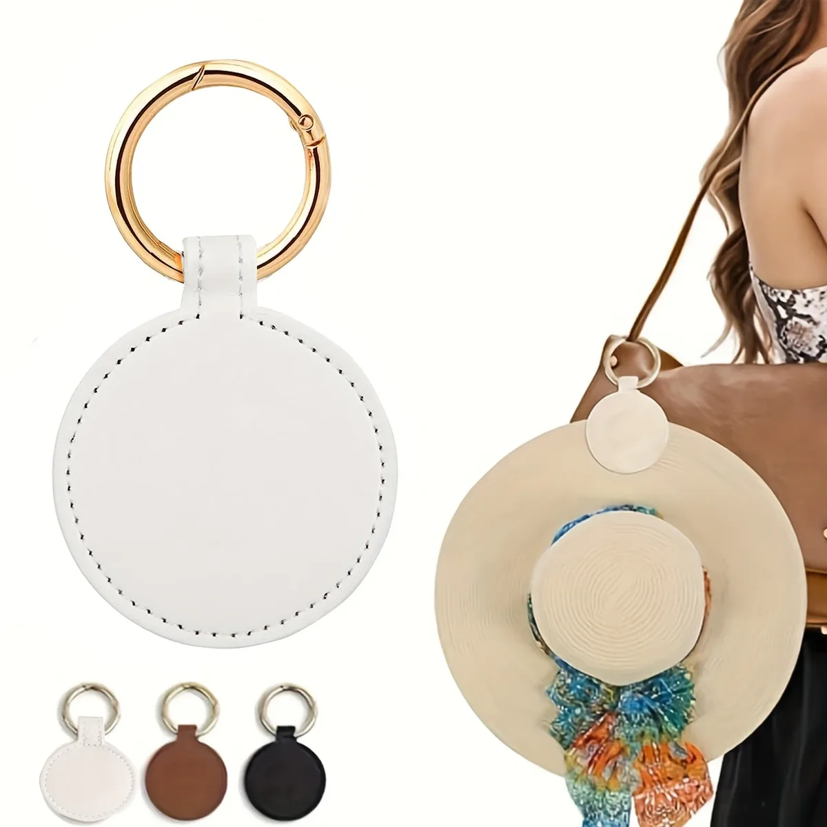 clip magnétique pour chapeau, 1 pièce, support de chapeau pour sac à main, sac à dos, bagages, clip de maintien de chapeau en cuir pu, accessoires de sac de voyage