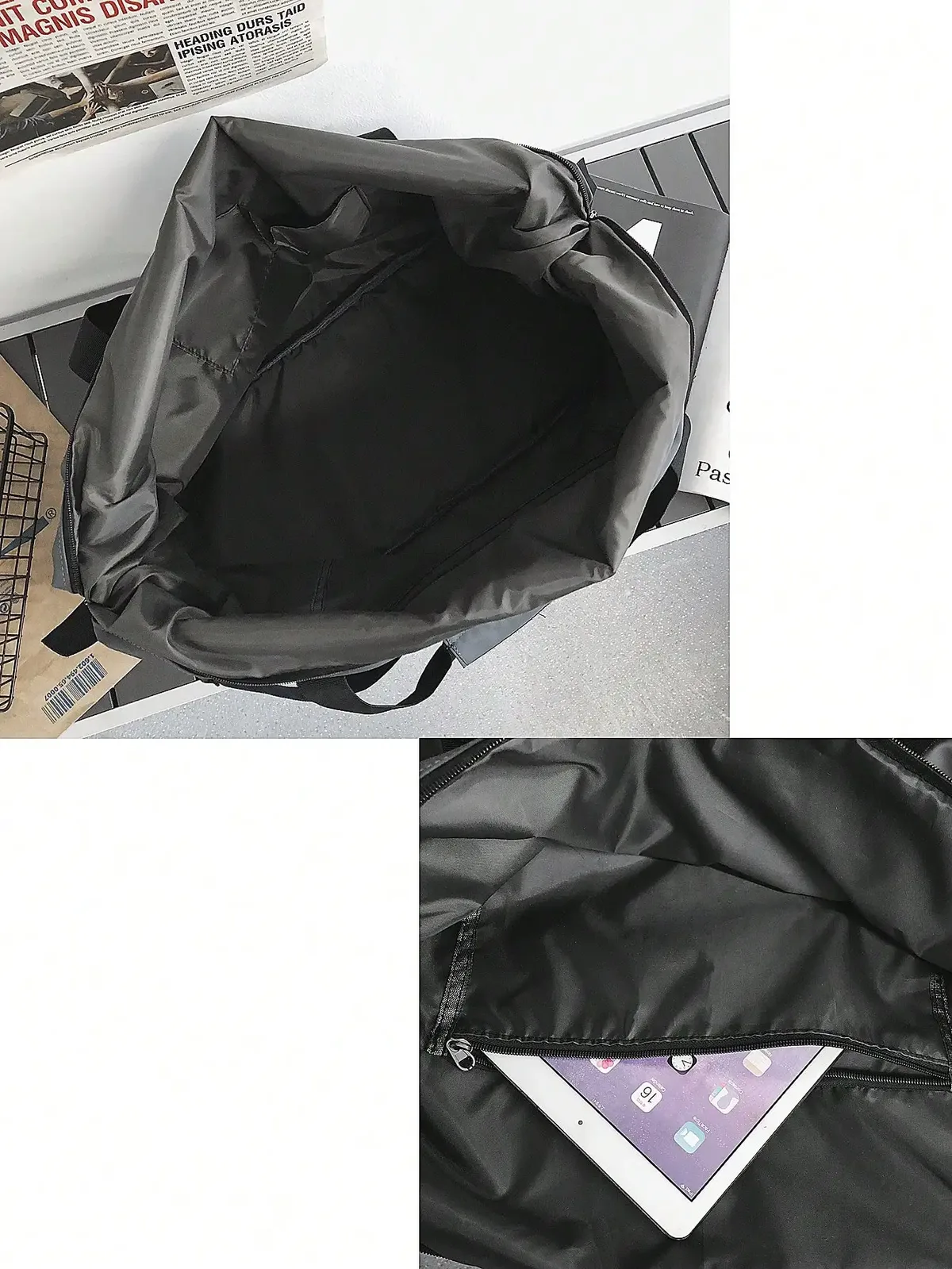 sac de voyage portable, sac de sport et de fitness de grande capacité, sac de rangement léger, sac à bandoulière simple pour les voyages