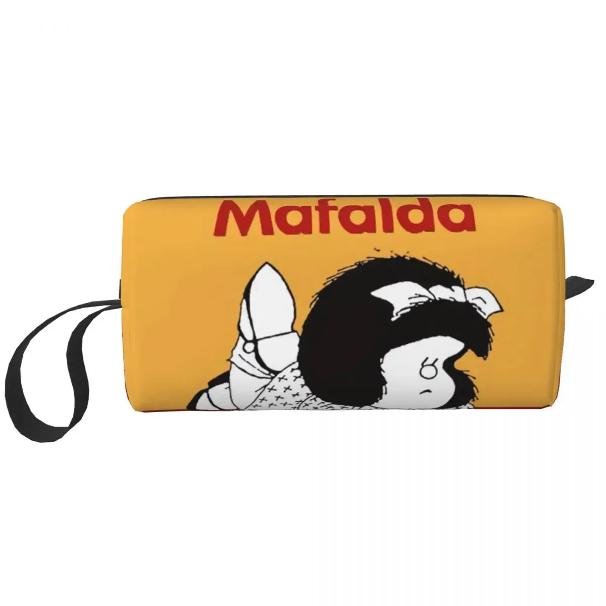 sac de maquillage personnalisé mafalda ballon coeur femmes voyage organisateur cosmétique mode quino manga dessin animé stockage trousses de toilette