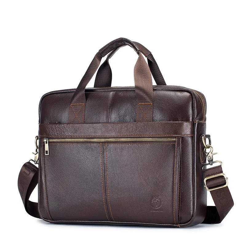 schlatum – porte-documents en cuir véritable pour hommes, sacs à main de luxe, porte-documents pour ordinateur portable, sac d'ordinateur de bureau de 15 pouces
