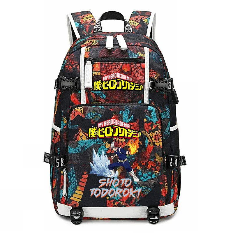 sac à dos d'école imprimé my hero academia, sac à dos unisexe de grande capacité pour garçons et filles, sac à dos de voyage décontracté