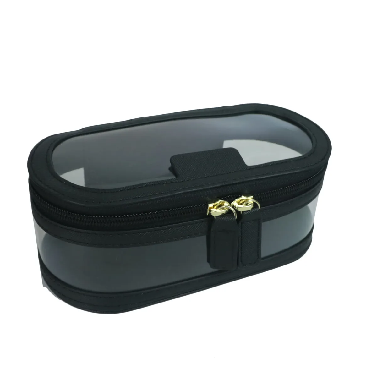 sac pour pinceaux cosmétiques en cuir saffiano avec lettres personnalisées, sac de rangement transparent multifonction de voyage étanche, étui de capacité