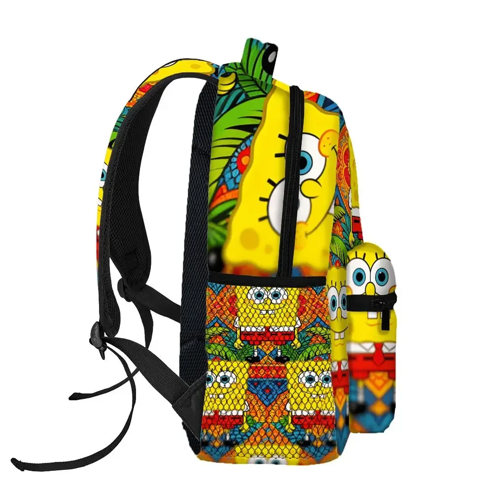 sac à dos bob l'éponge, sac d'école de dessin animé, sac à dos de voyage léger pour garçons et filles