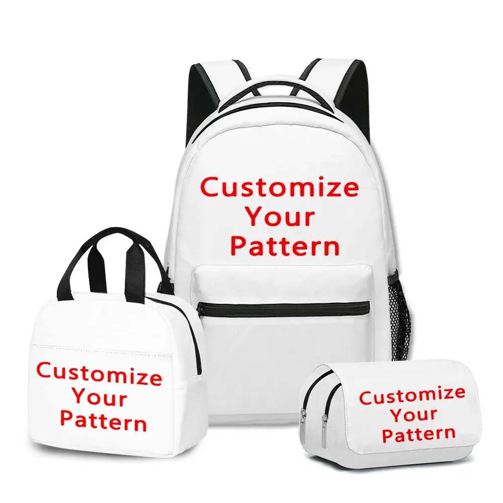 sac à dos personnalisé école enfant sacs à dos adulte sac à dos personnalisé sac à dos cosplay zip pack trois pièces ensemble voyage sac à dos