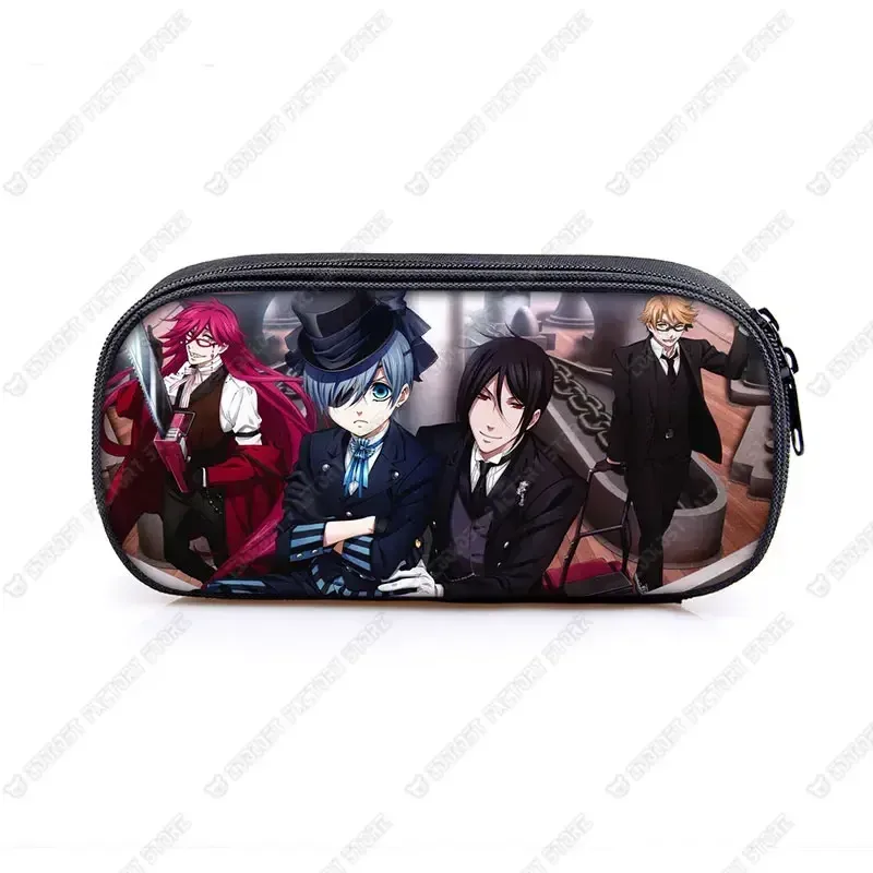 trousse à cosmétiques anime black butler, sac à crayons, sacs de papeterie pour garçons et filles, porte-crayons pour enfants, fournitures scolaires