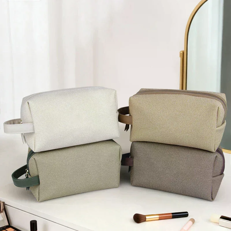 sac à main simple et tendance de grande capacité, sac de maquillage portable, sac de rangement pour articles de toilette de voyage, sacs cosmétiques imperméables, organiseur