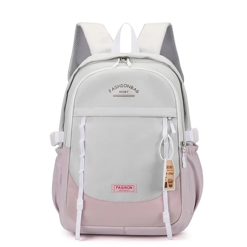 sac à dos pour collégiennes, style ins, collège, lycée, polyvalent, bloc de couleur double