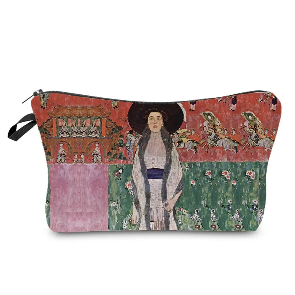 sacs à cosmétiques personnalisés pour femmes, trousse de maquillage, étuis à crayons multifonctions, peinture à l'huile, grilles de larmes, gustability klimt, mode pour dames