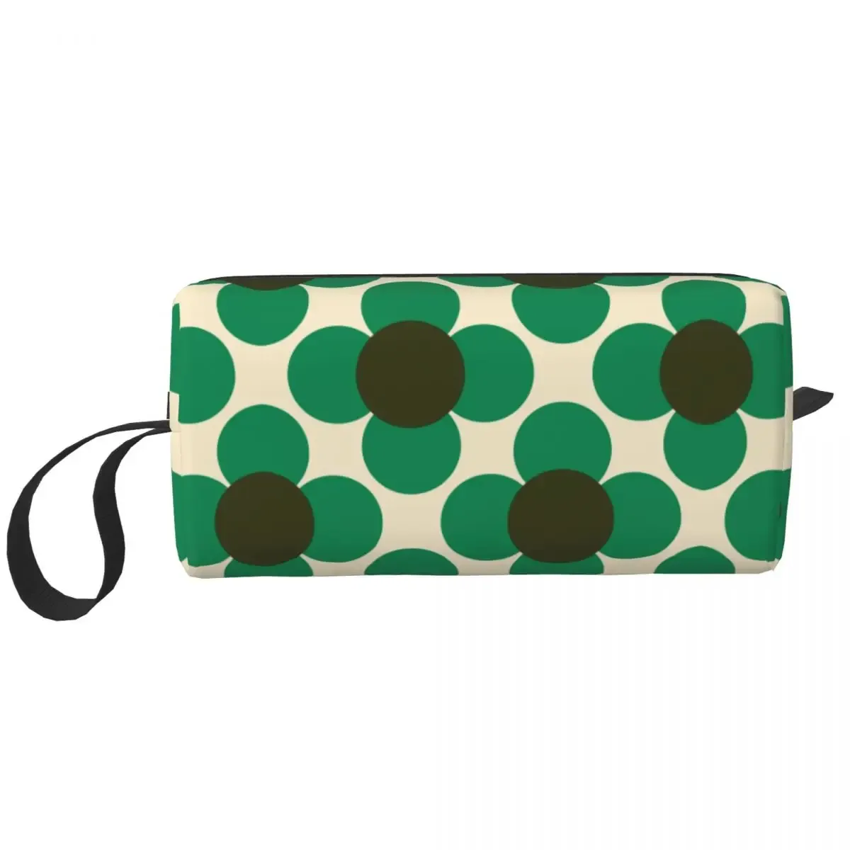 orla kiely-trousse de toilette de voyage à imprimé personnalisé de fleur d'émeraude, sacs de rangement de maquillage et de cosmétique pour femme, trousse de trousse dopp