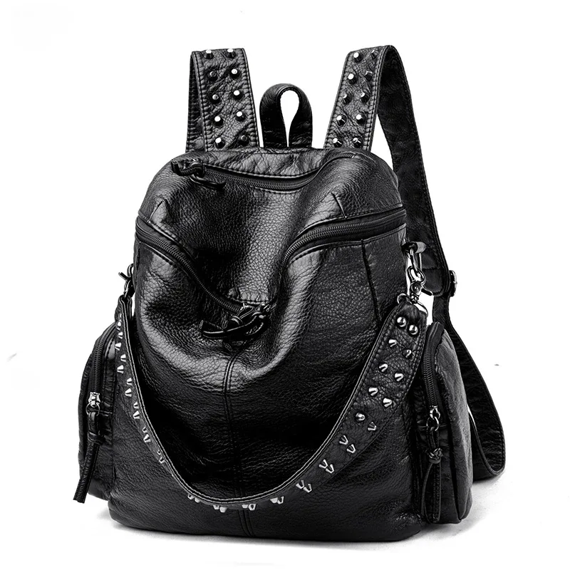 annmouler – sacs à dos en cuir souple pour femmes, sac de jour de luxe de qualité, sac de voyage antivol, grand sac d'école