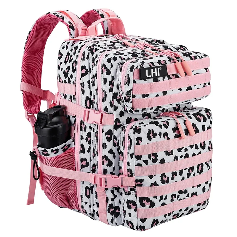 Sacs à dos tactiques d'extérieur 45L, sac de sport d'athlète de grande capacité pour Fitness, sport, entraînement, randonnée, avec porte-bouteille