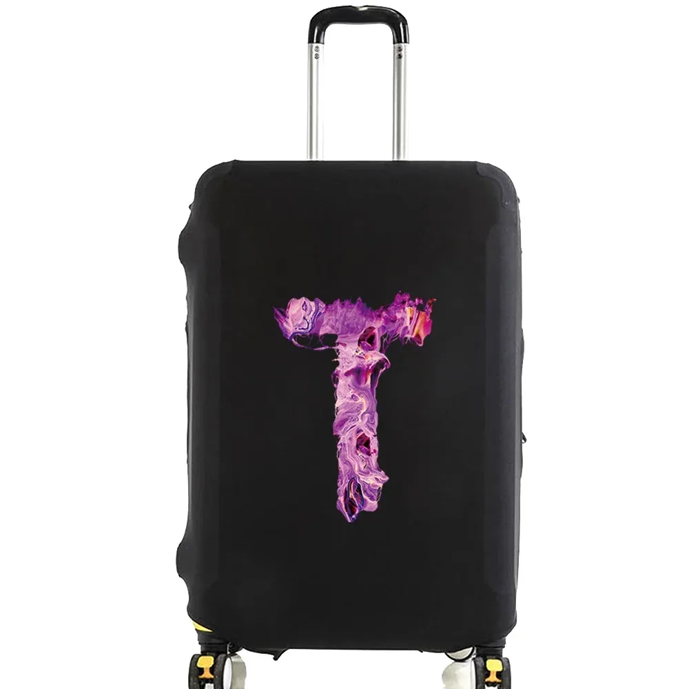 juste de protection pour bagages, peinture à la mode, série 26 lettres, motif de valise, sacs à poussière élastiques, étui, accessoires de voyage, 18-28 po