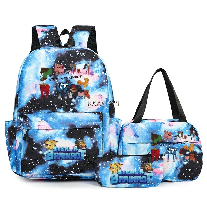 lot de 3 sacs à dos imprimés 67 six seven, style simple, légers, pour garçons et filles, sacs d'école amusants avec le numéro 67, sacs de voyage, mochilas