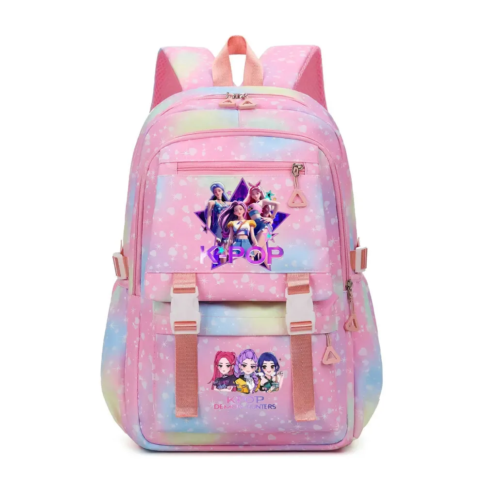 sac à dos kpop demon hunters en toile pikachu pour garçons, filles, adolescents, sac d'école, sac à dos pour hommes et femmes, sacs de voyage mochilas