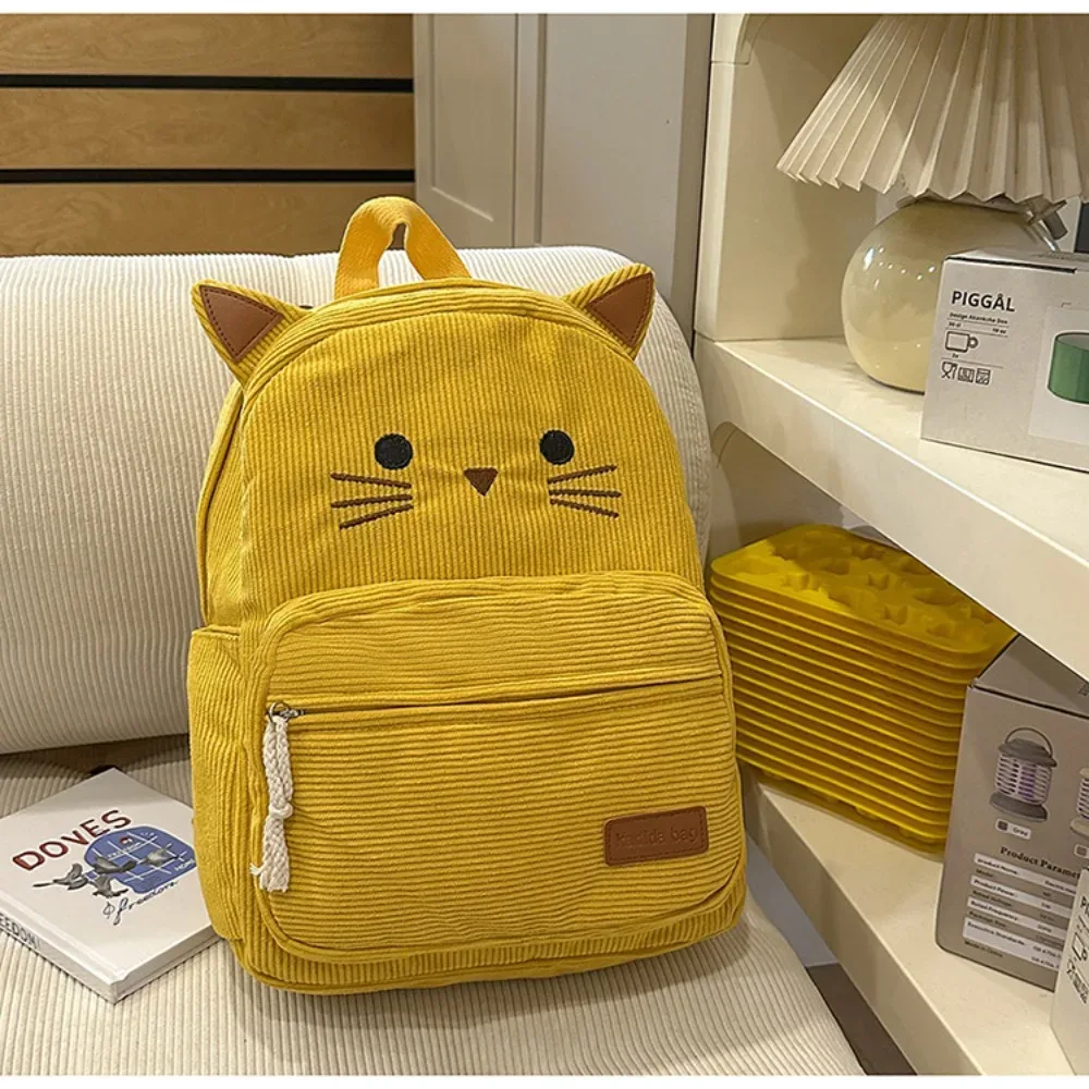 sac à dos ergonomique pour étudiant, motif chat de dessin animé, avec bretelles rembourrées, grande capacité, léger