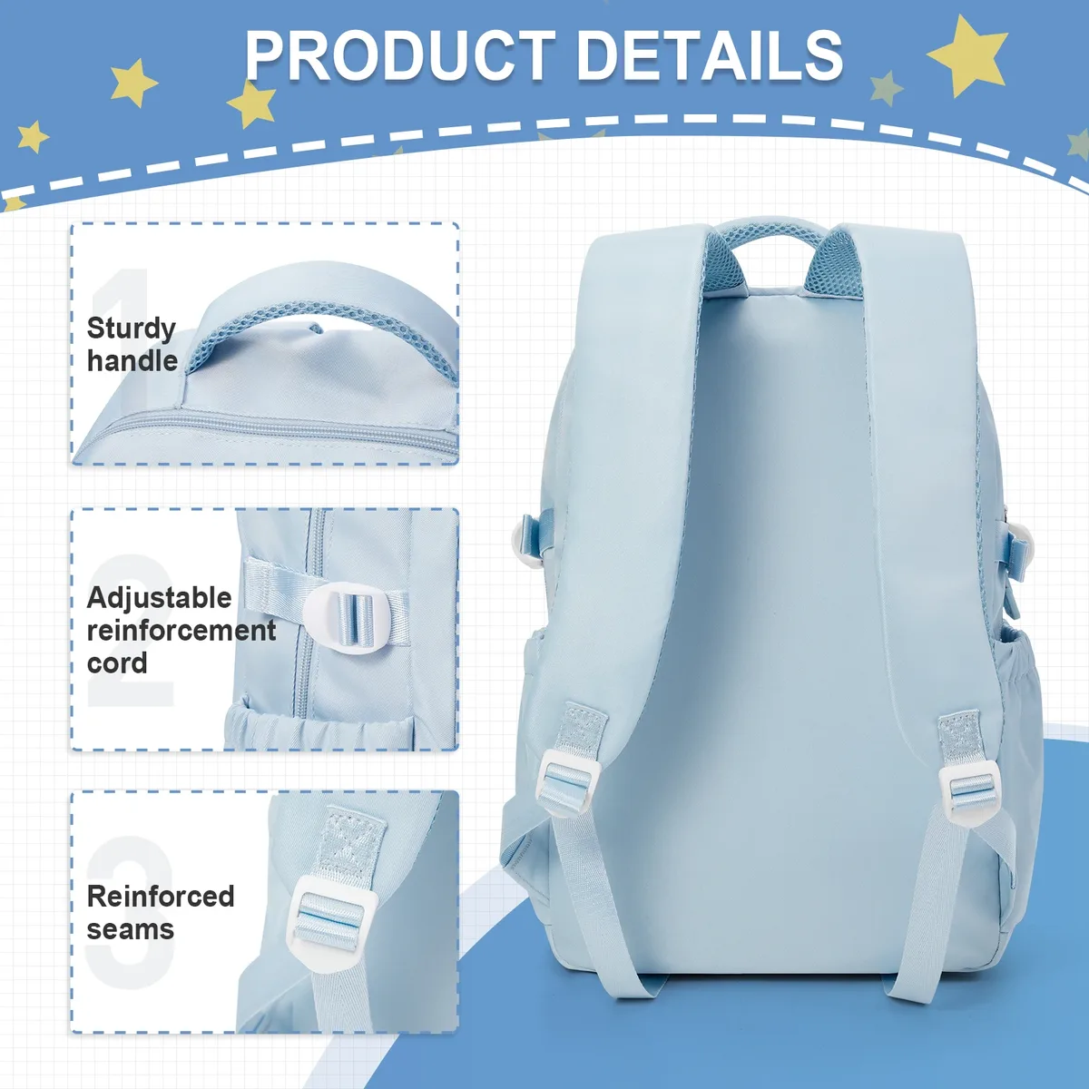 sac à dos esthétique pour femmes, sac à dos d'école pour garçons et filles, sac à livres pour ordinateur portable à plusieurs compartiments, sac à dos de voyage décontracté