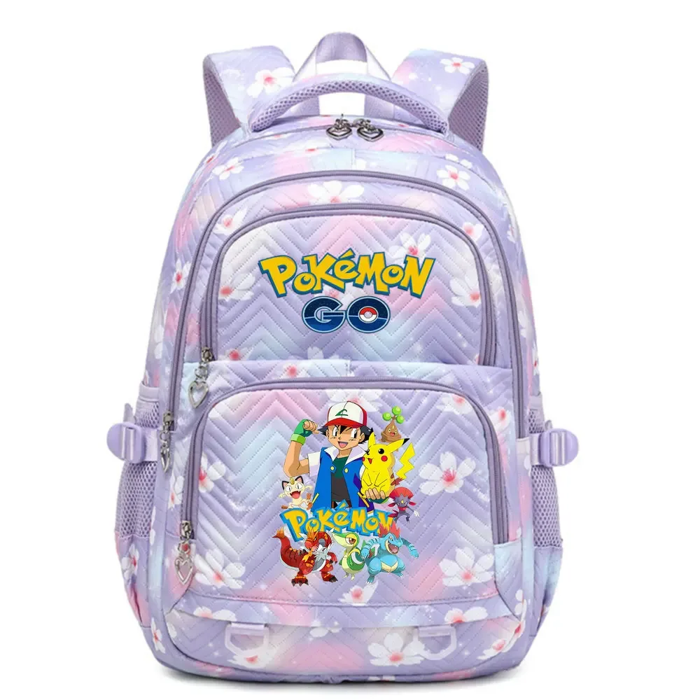 sac à dos pokemon pikachu de grande capacité pour filles, sac de voyage quotidien, sac à bandoulière pour femmes, 4 couleurs