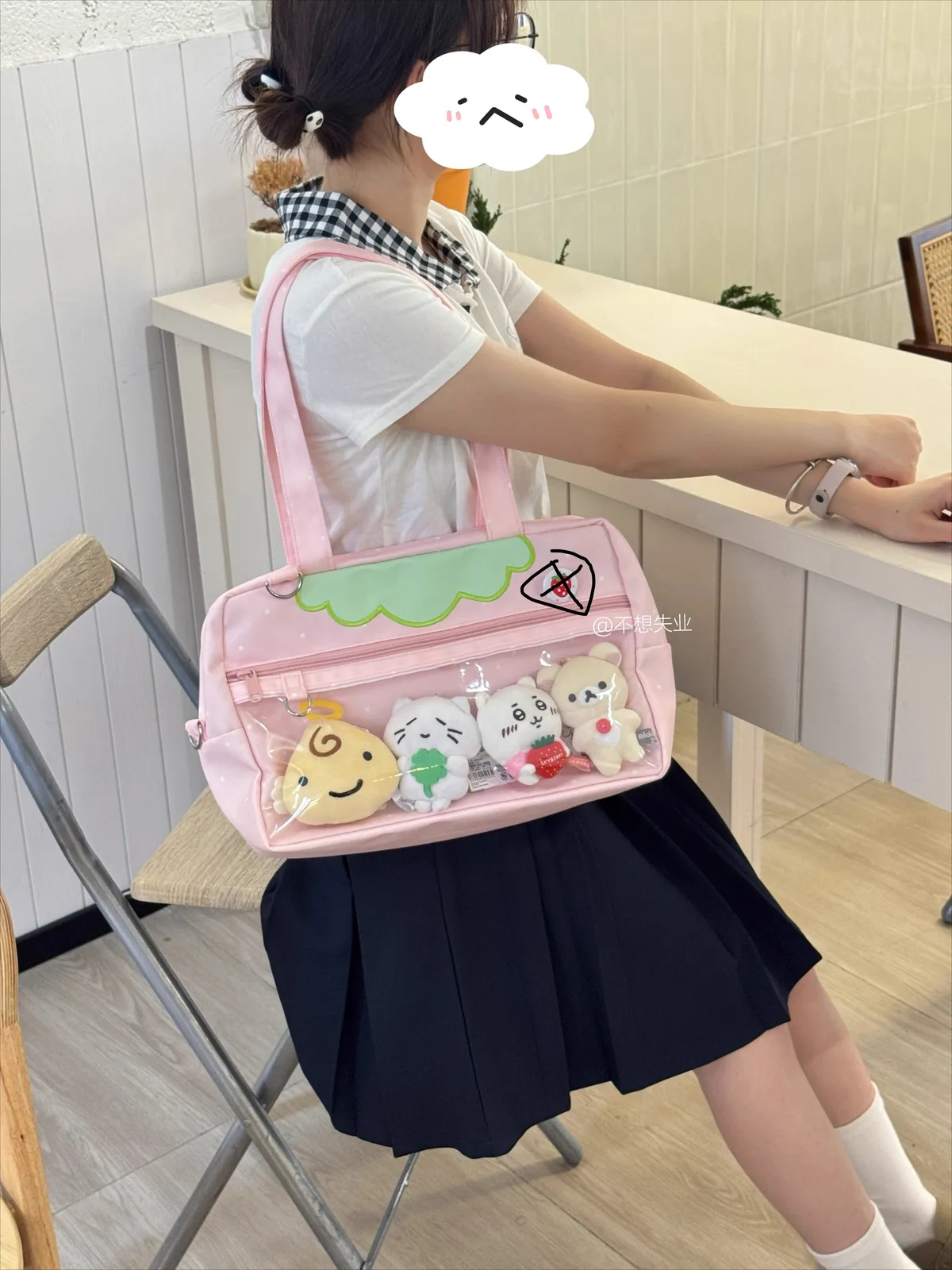 uniforme de fraise original itabag japonais mignon style preppy kawaii jk sac à bandoulière quotidien banlieue sacs à bandoulière pour les femmes