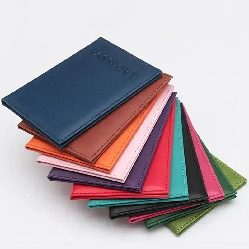 porte-passeport en cuir pu pour homme et femme, couverture d'identité, accessoires de voyage, portable, carte bancaire, business, étui portefeuille