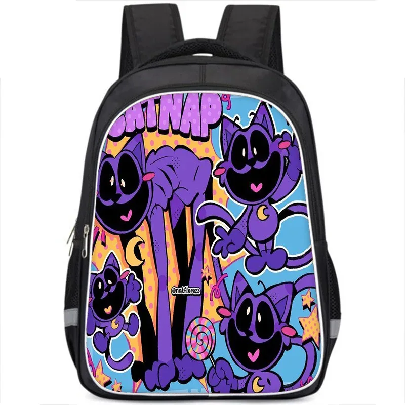 sac à dos smiling critters pour enfants, cartable double couche, cadeau d'anniversaire, sacs d'ordinateur pour étudiants
