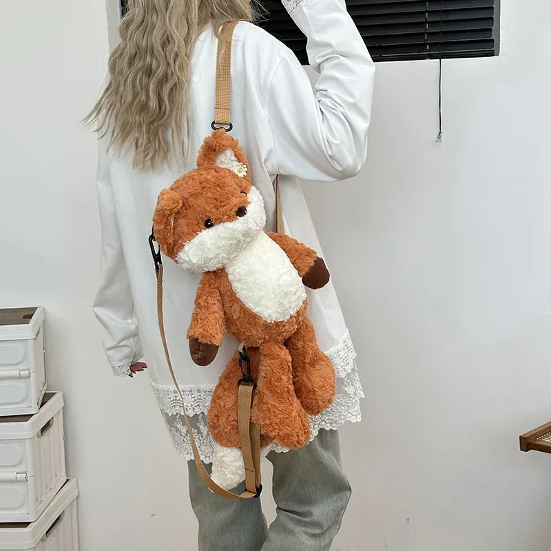 sacs à dos à motif de renard simple pour femmes, sac à beurre mignon, petite capacité décontractée, sacs fourre-tout shopper, nouveau