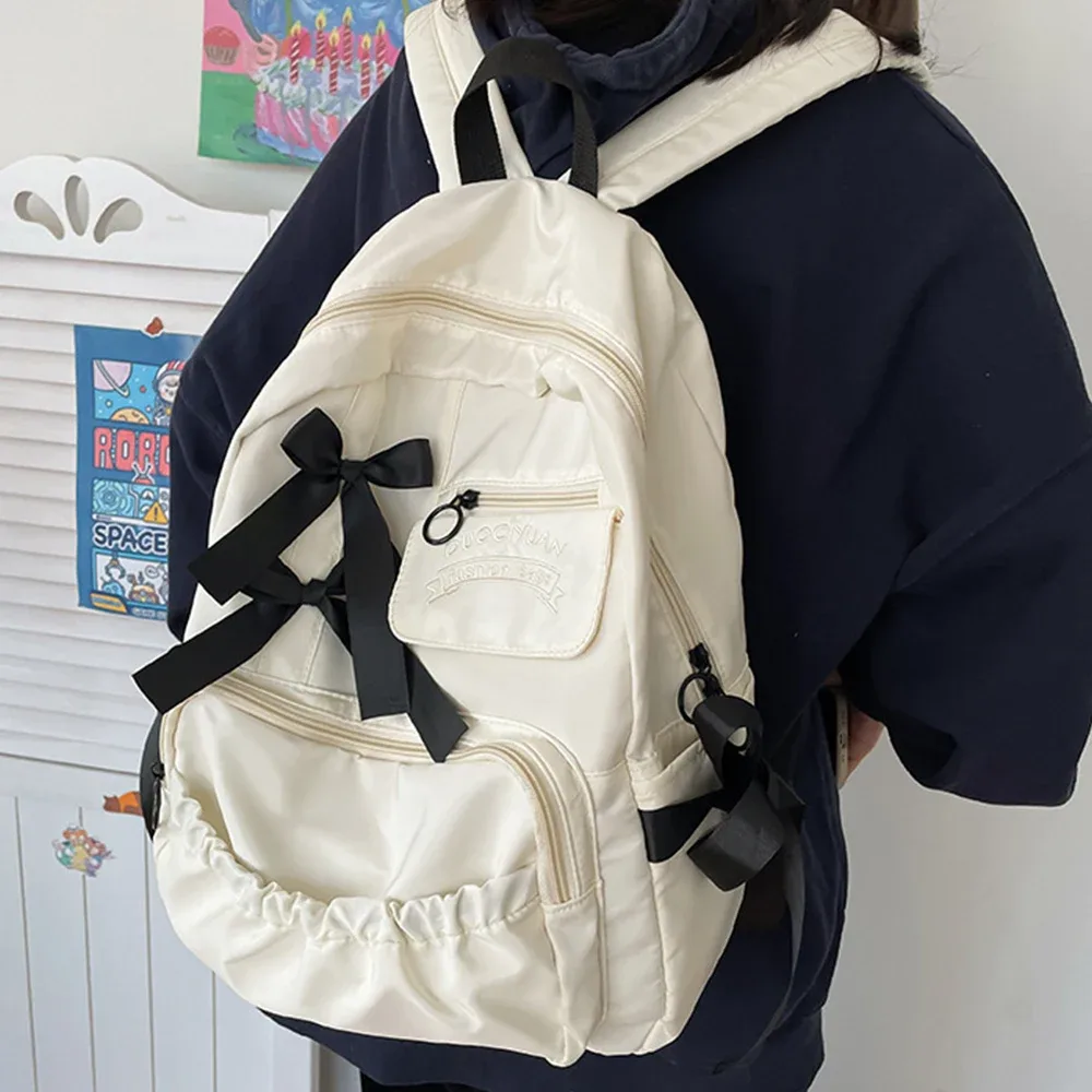 sac à dos en toile avec nministériels d pour femme et adolescente, style collège, à épaule, doux et mignon, pour l'école