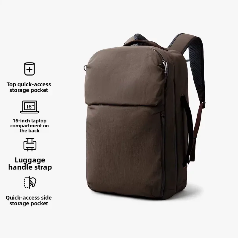 sac à dos de voyage unisexe léger, sac d'ordinateur pour randonnée en plein air, grande capacité, sac à double bandoulière, style décontracté simple, en nylon mat...