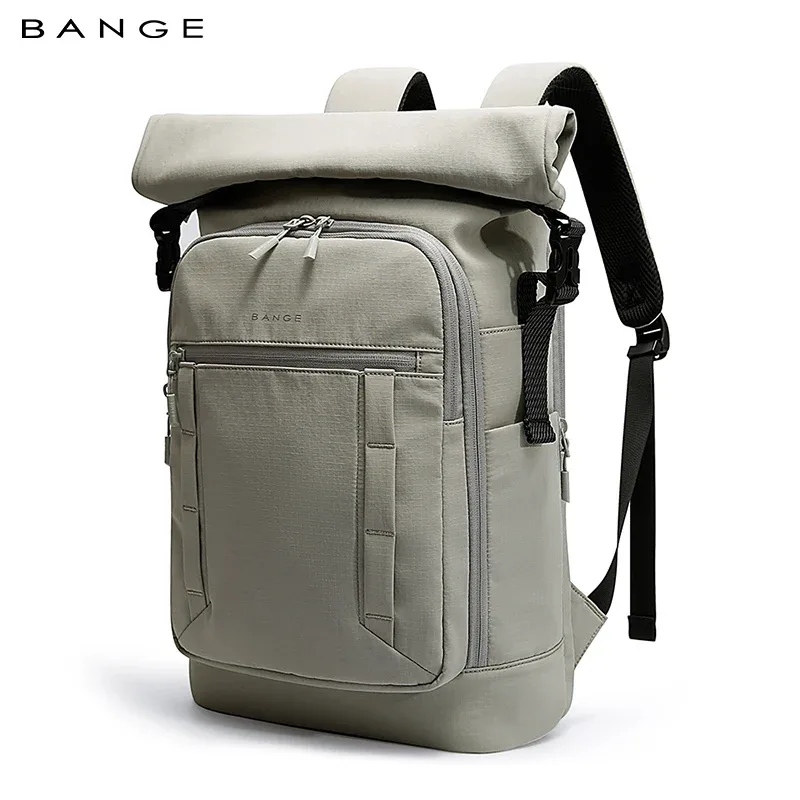 BANGE – sac à dos imperméable décontracté pour hommes, adapté aux ordinateurs portables de 15.6 pouces, extensible, pour voyage urbain, école, sac quotidien résistant aux éclaboussures