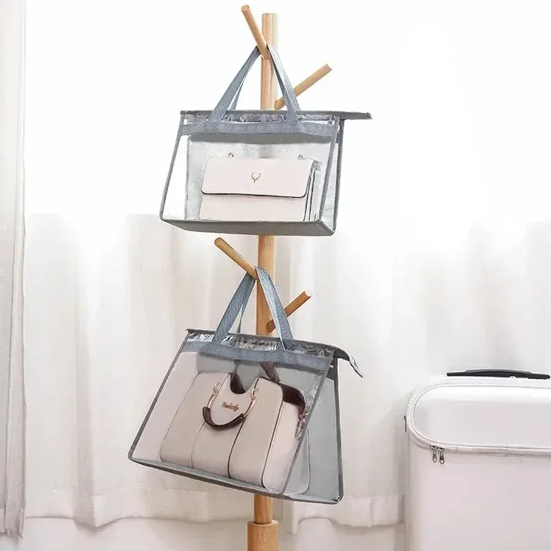 sac sac à poussière garde-robe sac suspendu sac de rangement pvc transparent sac en cuir étanche protection stockage sac suspendu