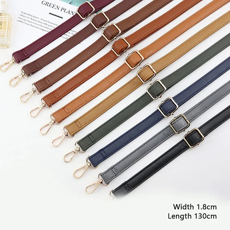 sangle réglable en cuir pu pour sac à bandoulière, remplacement de la sangle de sac initié, accessoires de sac à main, largeur de 130cm, 1.8cm de long