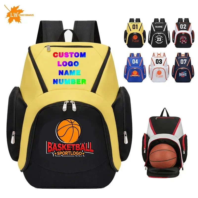 sac à dos de basket-ball pour hommes, impression de photos, entraînement sportif, sac de football, logo person
