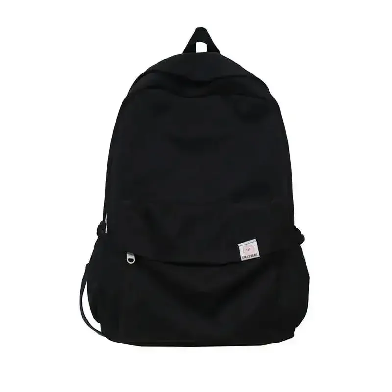 nouveau sac à dos imperméable en nylon pour femmes, sac de voyage, cartable pour adolescentes, sac à livres de couleur unie
