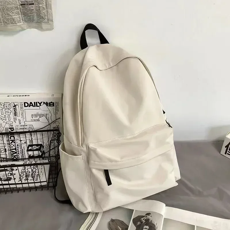 sac à dos polyvalent noir gris blanc rouge, sac de voyage étanche de grande capacité de haute qualité, sac d'ordinateur en nylon lavable unisexe