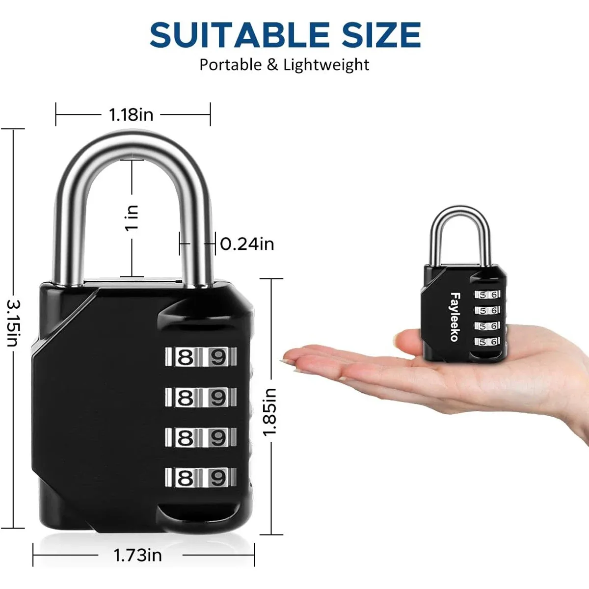 câble de sécurité en acier avec cadenas à combinaison à 4 chiffres, 1 ensemble de cadenas de voyage, câble de sécurité gainé de 1 m à double boucle pour bagages us234
