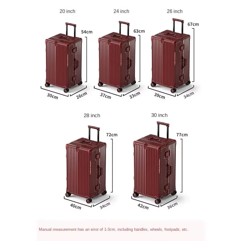valise multifonctionnelle grande capacité 30 pouces, cadre en aluminium robuste et épaissi, valise de voyage à roulettes, bagage extra large